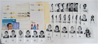 Large Collection 1973 WHA Ephemera - Saints, Golden Blades, Jets, Aeros, Oilers, Whalers, Crusaders, Nordiques, Toros, Blazers