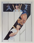 Mickey Mantle Autographed 28x36 Lithograph LE #179/250 w/ Beckett LOA