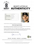 Derek Jeter Autographed & Framed Artwork w/ Beckett LOA