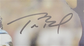 Boys of Boston Ted Williams, Larry Bird, Bobby Orr, & Tom Brady Autographed 8x10 Photo Display