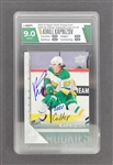 Kirill Kaprizov Autographed & Inscribed 2020-21 Upper Deck Young Guns Rookie Card HGA 9.0