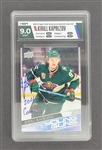 Kirill Kaprizov Autographed & Inscribed 2020-21 Upper Deck Young Guns Rookie Card HGA 9.0