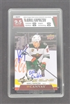 Kirill Kaprizov Autographed & Inscribed 2020-21 Upper Deck Canvas Rookie Card HGA 9.5