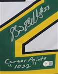 Brian Bellows Autographed & Inscribed Custom Hockey Jersey Beckett