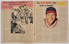 Stan Musial Autographed Original 1948 Authentic Police Gazette Magazine Beckett