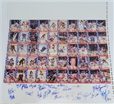 1980 Miracle Hockey Complete Team 22 Autographs Complete Uncut Card Sheet w/ Herb Brooks PSA & Beckett LOA