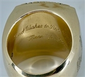 Mean Joe Greene 1974 Pittsburgh Steelers Super Bowl IX Super Bowl Championship 10K Gold & Diamond Ring w/ Original Wood Presentation Box, Letter of Provenance & Appraisal