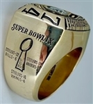 Mean Joe Greene 1974 Pittsburgh Steelers Super Bowl IX Super Bowl Championship 10K Gold & Diamond Ring w/ Original Wood Presentation Box, Letter of Provenance & Appraisal