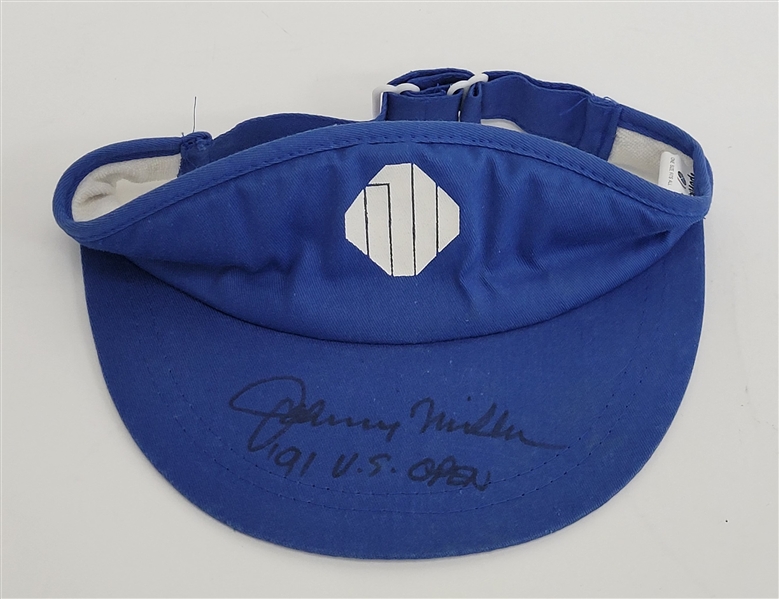 Johnny Miller Autographed & Inscribed Visor Beckett