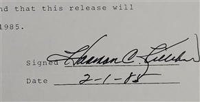 Harmon Killebrew Autographed 1985 Topps Circle K Card Contract