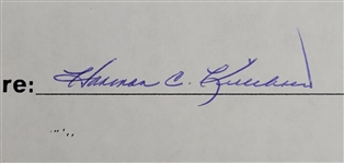 Harmon Killebrew Pastime Productions Autographed Receipt of Payment