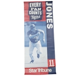Joe Mauer & Jacque Jones Autographed Minnesota Twins Street Banner w/ Beckett LOA