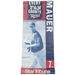 Joe Mauer & Jacque Jones Autographed Minnesota Twins Street Banner w/ Beckett LOA