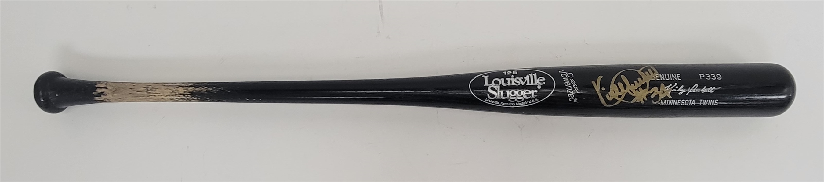 Kirby Puckett Minnesota Twins Game Ready & Autographed Bat w/ Beckett LOA