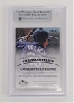 Christian Yelich Autographed 2012 Rize Draft Emergence Gold LE #4/100 Baseball Card Slabbed Beckett