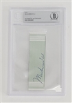 Muhammad Ali Autographed Boxing Cut 3.5 x 1 Slabbed Beckett