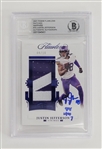 Justin Jefferson Autographed & Inscribed 2021 Panini Flawless Patches Sapphire #15 Card Slabbed Beckett