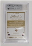 Justin Jefferson Autographed & Inscribed 2021 Panini Flawless Patches Sapphire #15 Card Slabbed Beckett
