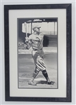 Babe Ruth Original 12x21 James Fiorentino Watercolor Painting Framed 20x30 w/ Fiorentino LOA