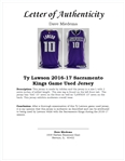 Ty Lawson 2016-17 Sacramento Kings Game Used Jersey Photo Matched w/ Dave Miedema LOA