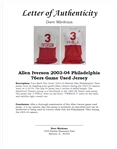 Allen Iverson 2003-04 Philadelphia 76ers HWC Game Used Jersey w/ Dave Miedema LOA