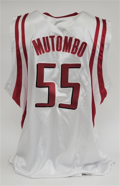 Dikembe Mutombo 2007-08 Houston Rockets Game Used Jersey w/ Dave Miedema LOA