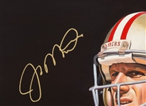 Joe Montana Autographed Original James Fiorentino “Elite Series” Watercolor Painting Framed 30x40 w/ Fiorentino LOA