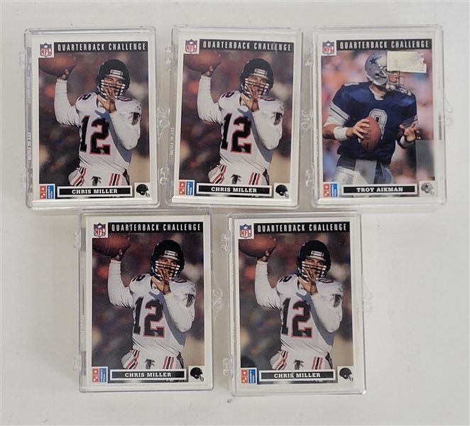 Lot of (5) 1991 Dominos Pizza Quarterback Challenge Sets