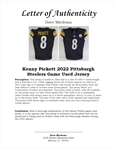 Kenny Pickett 2022 Pittsburgh Steelers Game Used Rookie Jersey w/ Dave Miedema LOA