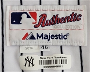 Derek Jeter 2014 New York Yankees Game Used Jersey w/ Dave Miedema LOA *Last MLB Season*