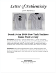 Derek Jeter 2014 New York Yankees Game Used Jersey w/ Dave Miedema LOA *Last MLB Season*
