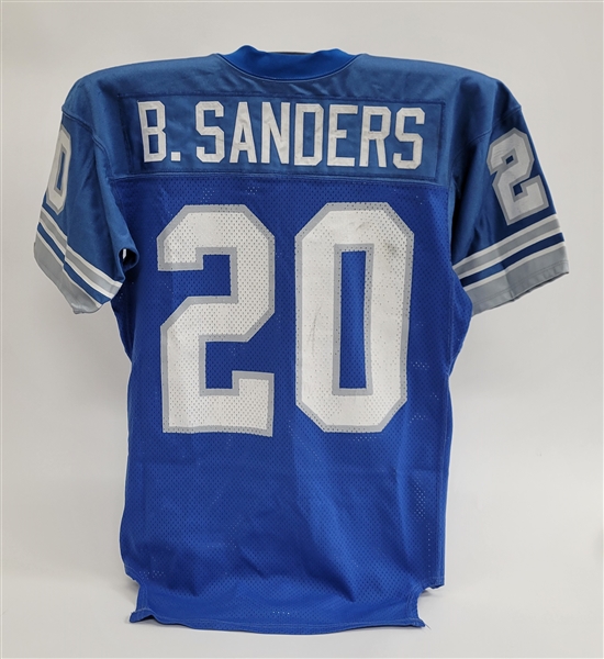 Barry Sanders 1992 Detroit Lions Game Used Jersey w/ Dave Miedema LOA