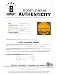 Michael Jordan Autographed Wilson Basketball UDA & Beckett LOA