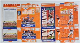 Lot of 4 Denver Broncos Wheaties Boxes