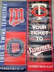 Lot of (2) 1987 Minnesota Twins & Byron Buxton Target Field Stadium Banners