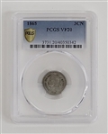1865 3CN Coin PCGS VF20