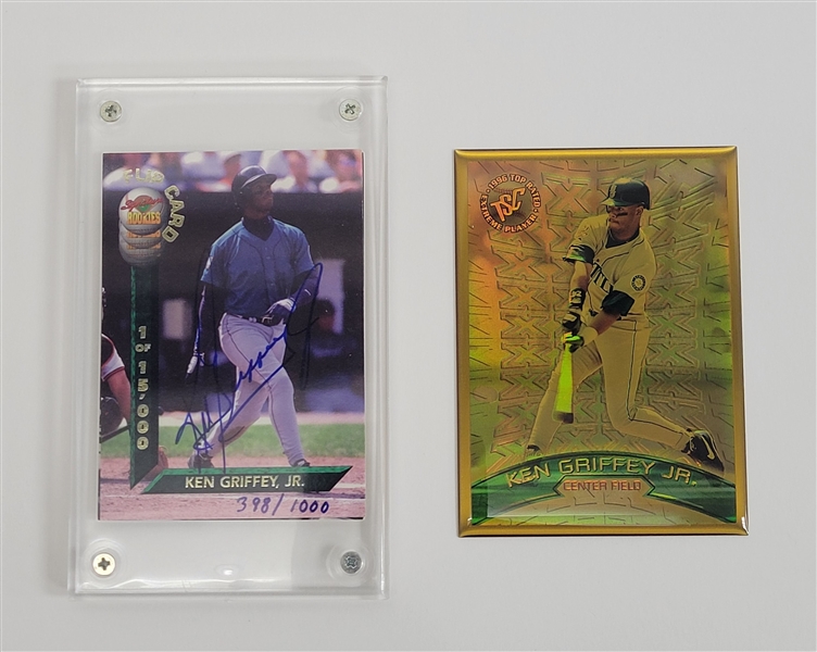 Lot of 2 Ken Griffey Jr. Cards w/ Signature Rookies Card