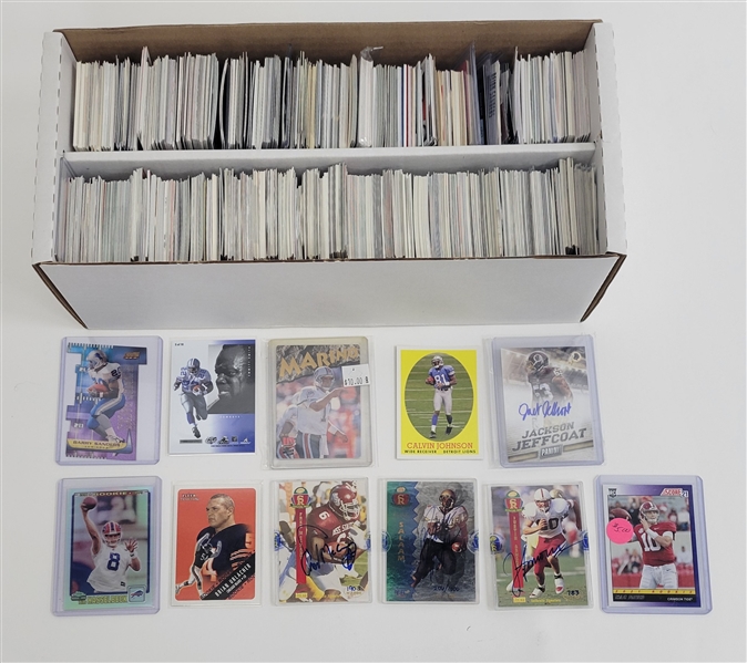 Extensive Collection of Football Stars Cards w/ Rookies & Autographs