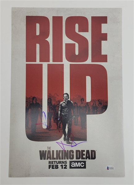 Andrew Lincoln & Norman Reedus Autographed "The Walking Dead" 11x17 Photo Beckett