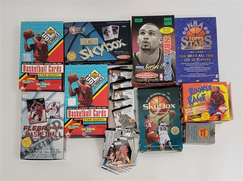 Collection of Basketball Card Boxes & Packs
