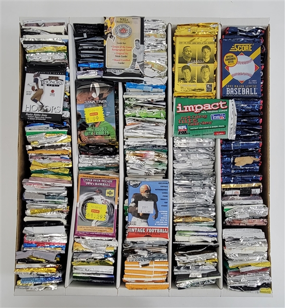 Extensive Collection of Opened Football, Baseball, & Hockey Card Packs