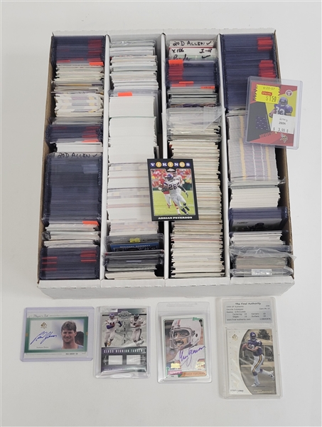 Extensive Minnesota Vikings Card Collection w/ Rookies, Autographs, & Inserts