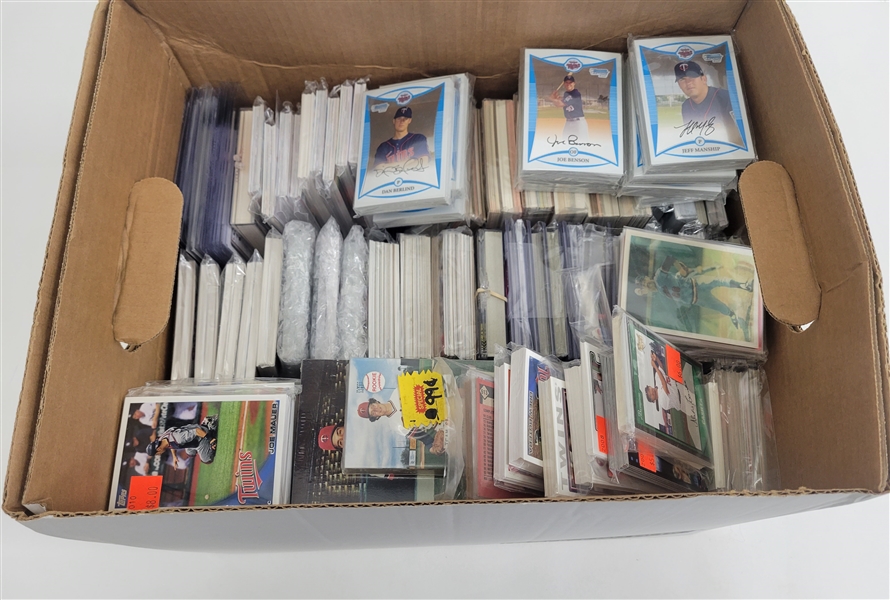 Extensive Minnesota Twins Card Collection w/ Team Sets, Rookies, Etc.