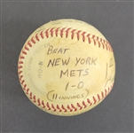 Bert Blyleven 1st National League Win April 26, 1978 Pittsburgh Pirates 11 Inning Complete Game 1-0 Shutout Game Used Final Out Stat Baseball w/Blyleven Signed Letter of Provenance