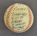 Bert Blyleven 1st Win 1984 Cleveland Indians April 6th vs Royals, 2500th Strikeout Game Used Stat Baseball w/Blyleven Signed Letter of Provenance