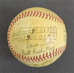 Bert Blyleven 14th Win 1978 Pittsburgh Pirates September 16 vs Expos Game Used Stat Baseball w/Blyleven Signed Letter of Provenance