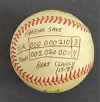 Bert Blyleven 13th Win 1986 Minnesota Twins August 22, 1986 vs Blue Jays Game Used Stat Baseball Passed Hunter and Bunning All Time Wins List (225) w/Blyleven Signed Letter of Provenance