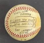 Bert Blyleven 15th Win 1987 Minnesota Twins World Series Championship Year Complete Game Used Final Out Stat Baseball Passed Marichal All Time Wins (244) w/Blyleven Signed Letter of Provenance