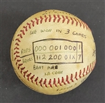 Bert Blyleven 1979 National League Championship Series Clinching Game 3 Pittsburgh Pirates Complete Game Used Final Out Stat Baseball w/Blyleven Signed Letter of Provenance