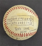 Bert Blyleven 12th Win 1979 Pittsburgh Pirates World Series Championship Year Game Used Stat Baseball September 24, 1979 vs Expos w/Blyleven Signed Letter of Provenance